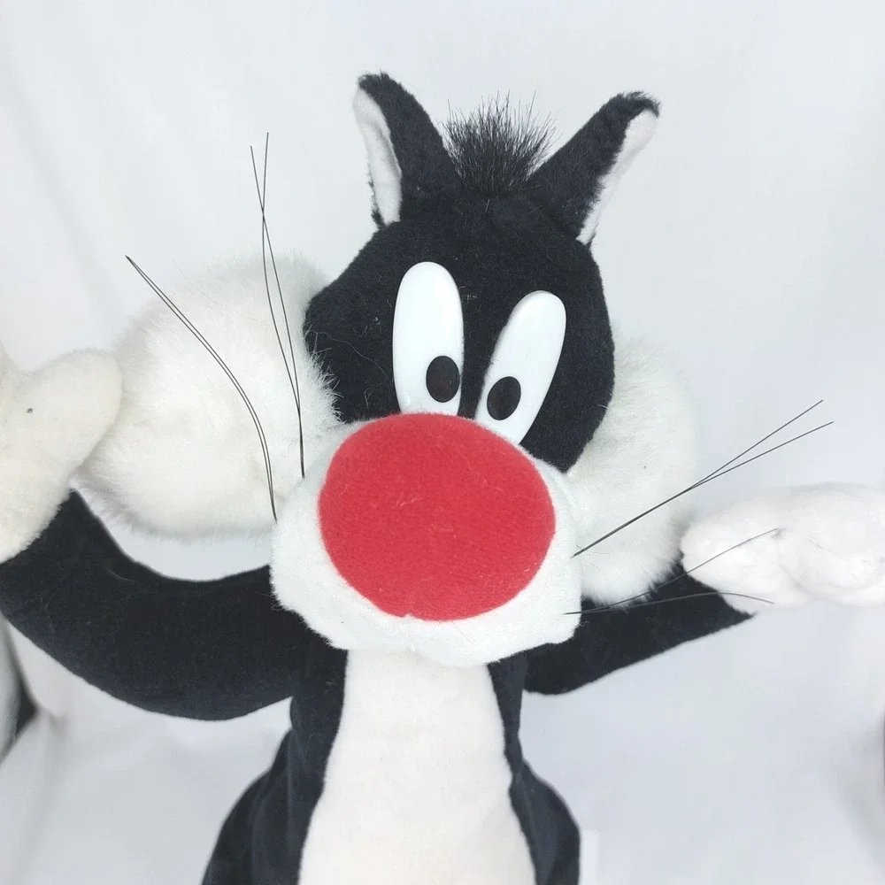 Looney Tunes Sylvester Plush TYCO Stuffed Animal Black Cat 14